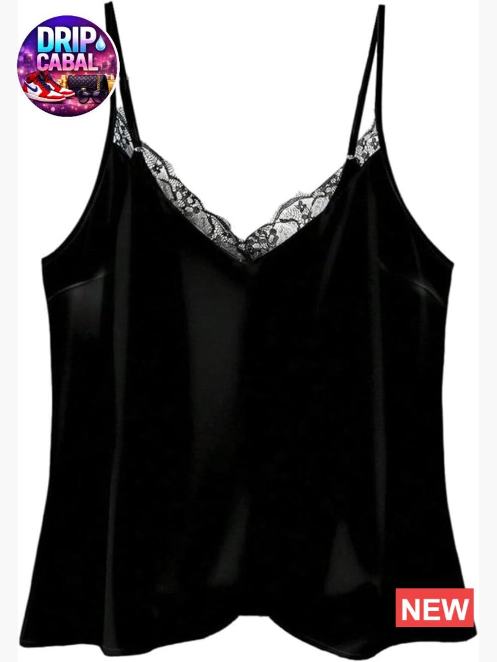 Plus Size Lace Asymmetrical V Neck Sleeveless Cami Tank Top